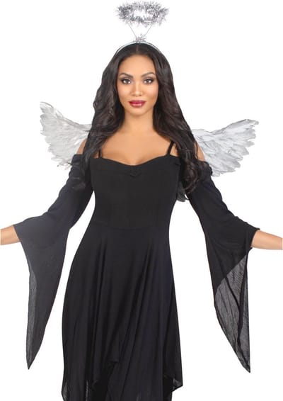 Leg Avenue - Metallic Angel Kostuum Accessoire Set - Zilverkleurig