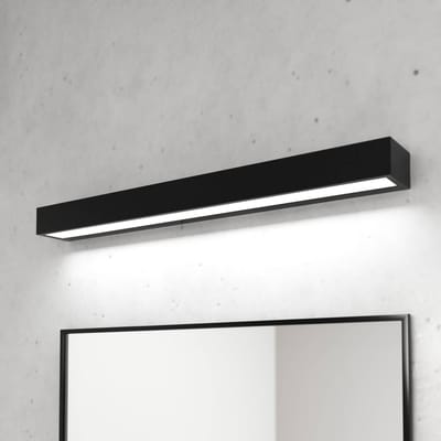MCJ Vola LED badkamer wandlamp, IP44, zwart, 4.000 K, breedte 60 cm