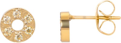 iXXXi Oorbellen Circle Stone 6 mm Goud