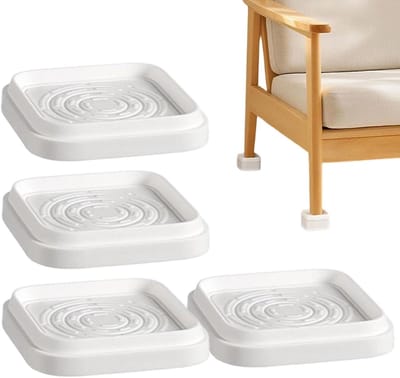 Meubel Verhogers - Wasmachine Blokken - Meubels Verhogen - Stapelbaar Anti-Slip - 4 Stuks - Zwart