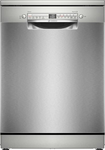 Bosch SMS2HTI02E - Serie 2 - Vrijstaande vaatwasser - 60 cm - Geborsteld staal - Anti-fingerprint - Energielabel D - Home Connect