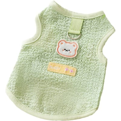 Leuke zomerkleding voor honden met D-ring, dun hondenvest voor kleine en middelgrote honden, ademende puppykleding, chihuahuakleding, huisdierbenodigdheden XS