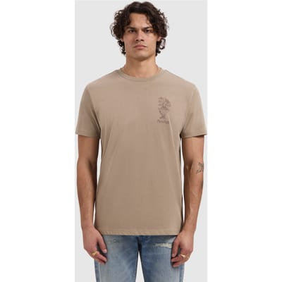 Pure Path T-shirt Embroidered Vase Taupe (26010106 - 53)