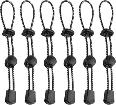 6 Stuks Bungee Koord, Elastisch Touw voor Rugzak, Bevestigingsgesp en Trekkingstok Accessoires