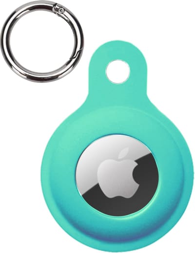 Hoesje Geschikt voor Apple AirTag 2 Hoesje Case Hoesje Geschikt voor Apple AirTag 2e generatie Sleutelhanger Siliconen Hoes - Turquoise