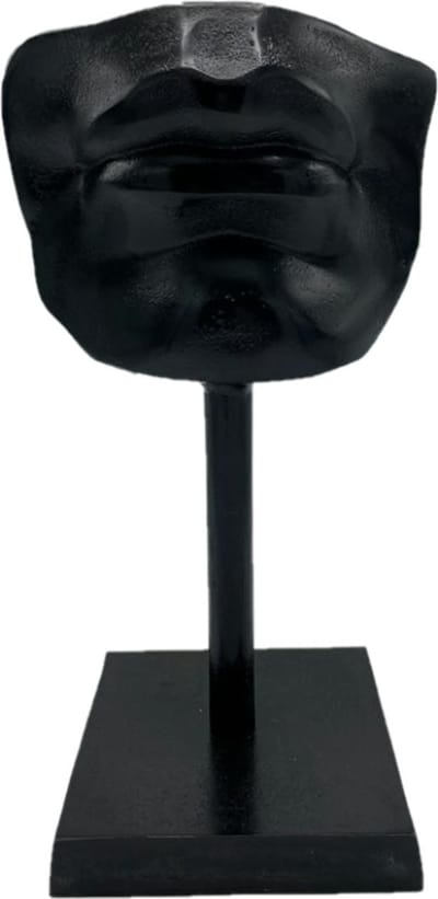 Deco4yourhome® - Deco. Lippen op Standaard - Lips - Zwart - Black