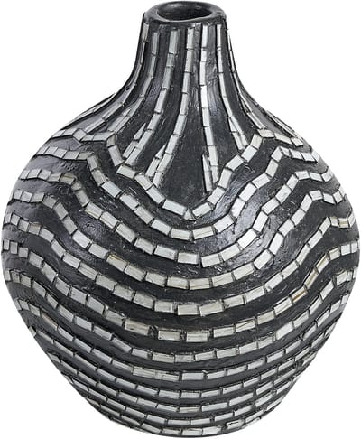 KUALU - Decoratieve vaas - Zwart - Terracotta