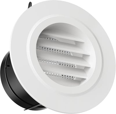 Ronde Ventilatie Rooster 75mm met Insectenhor voor Badkamer, Keuken en Garage