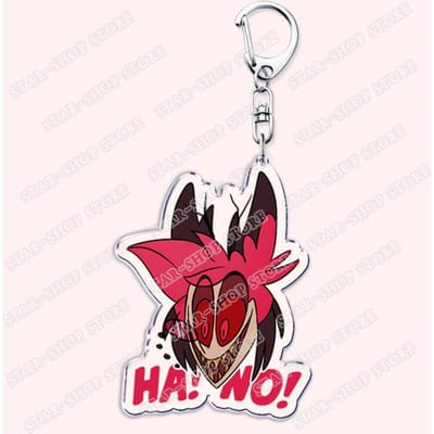 Heet Populair Anime Cartoon Demon Figuur Sleutelhanger voor Accessoires Tas Angel Dust Sleutelhanger Ring Sleutelring Sieraden Fans Vrienden Cadeaus red