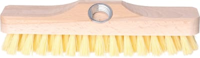 Buemag luiwagen schrobborstel/schrobber - hout - met steelhouder - 22 cm - Badkamer borstels/schoonmaakborstels