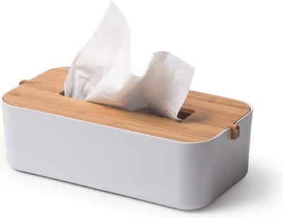 Lexon Zen Tissue box - Wit-bamboe