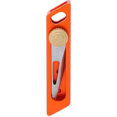 Mini Mes Gereedschap Drukknop Sleutelhanger Dozensnijder Kleine Snijder Intrekbaar Pakketdoos Briefopener Oranje