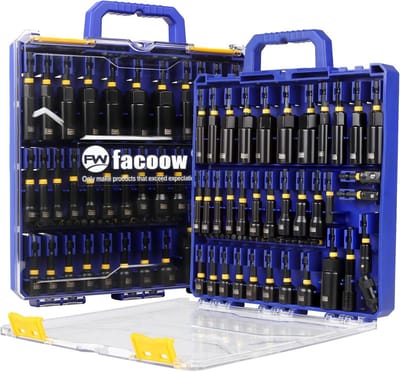 55 Delige Slagschroevendraaier Bit Set met Diepe Magnetische Doppensleutels en Adapter