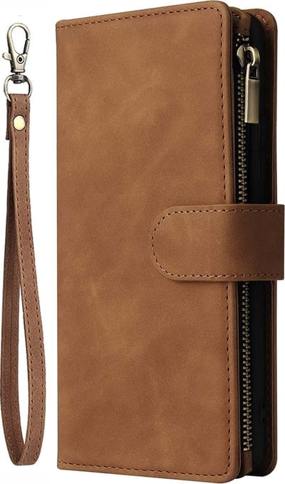 Geschikt voor Samsung Galaxy A50 Bookcase - Bruin - Portemonnee hoesje
