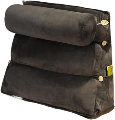 Driehoekig Kussen - Leeskussen Rugsteun - Comfortabel Lezen - Ergonomische Vorm - 50x50x20cm - Zwart