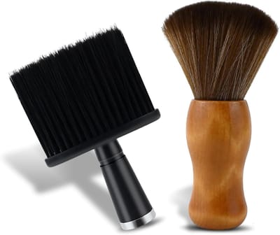 Zachte Barber Borstels met Houten Handvat, Professionele Haarborstels voor Kappers, Schoonmaak van Haarresten en Styling Accessoires