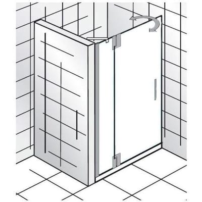 HSK K2P hinged door on side 75 cm hinged left 2101075-41-50-L