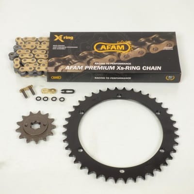 Kit chaîne Afam 13x40 pas 520 pour quad Yamaha 200 YFS Blaster 1989 à 2006 Neuf