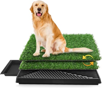 MIRA® Hondentoilet Kunstgras - Geurafstotend - Honden Wc Outdoor & Indoor - Groen - 63cm x 50cm x 7cm