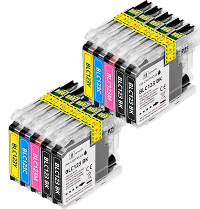 Boxstuff inkt geschikt voor LC123 - 10-pack - Compatibel met Brother DCP-J132W / DCP-J152W / DCP-J552DW / DCP-J752DW / MFC-J4410DW / MFC-J4510DW / MFC-J4610DW / MFC-J470DW / MFC-J4710DW / MFC-J650DW / MFC-J6520DW