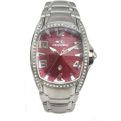 Horloge CHRONOTECH CT7988LS-64M. Kwarts, Kleur rood. Vrouw. white