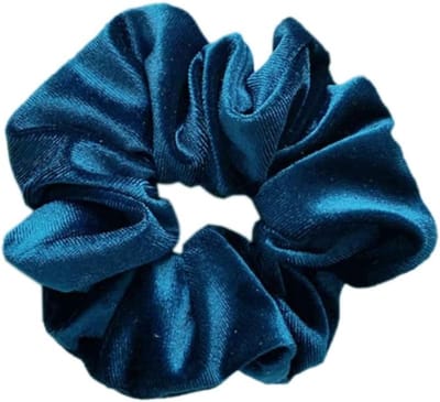 Set van 3 Premium Velvet Haarelastieken voor Vrouwen, Grote Grip, Elastische Haaraccessoires in Donkerblauw, Perfect voor Diverse Haarstijlen
