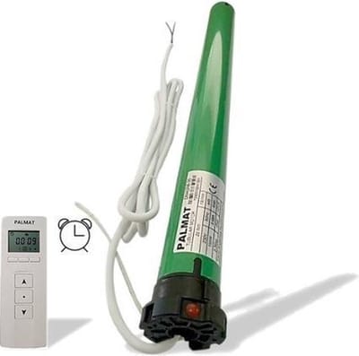 PALMAT Draadloze Rolluikmotor met 4 kanaals afstandsbediening (buis van 60 mm, 20 Nm)