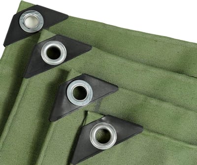 Groen Zeildoek - Waterdicht Canvas - Bescherming Buiten - Verstevigd met Ringen - 5x7m - Groen