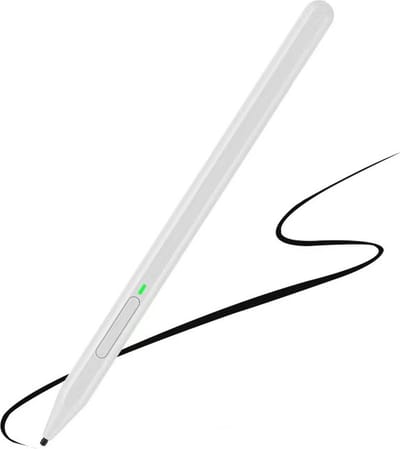 DrPhone ProLogic5 Stylus Pen – 4096 Drukgevoeligheid - Tekenpen - MPP 2.0 Protocol met Magnetische Absorptie & Palm Afwijzing – Geschikt voor Microsoft Surface Pro Laptop/ HP/ Asus /Sony – Zilver