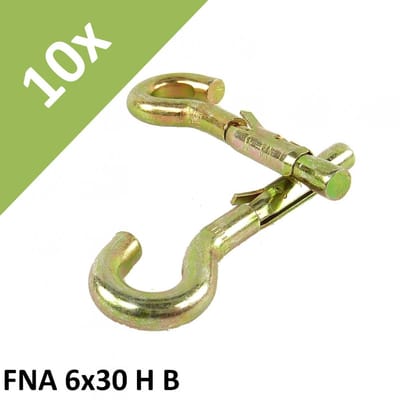 10x Fischer Nagelanker FNA 6x30 HB #62612 Slagvaste deuvelhaak