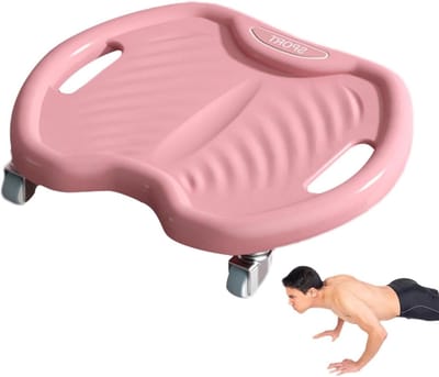 Abdominale Roller - Buikspierwiel Fitnesswiel - Krachttraining Thuis - Vier Wielen Ontwerp - Niet gespecificeerd - Roze