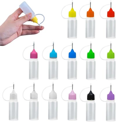 14-delige Precisie Lijm Applicator Set met 10ml Flesjes en Naaldtip, Perfect voor Lijm, Olieverf en Onderhoudswerkzaamheden