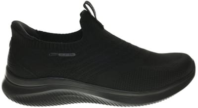 Skechers Ultra Flex 4.0 Pure Dream Textiel Dames Zwarte Gebreide/S Randen Sneakers