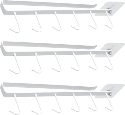 Famanu – Kleine bekerhaken set van 3 stuks voor onder plank, organizer voor mokken en keukengerei