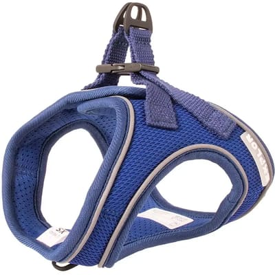Duvo+ Ultimate Fit Kleine Hond Harnas Blauw XXXS - 26-30CM