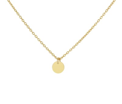 ARLIZI 1883 Ketting rondje hanger - verguld - 44 cm