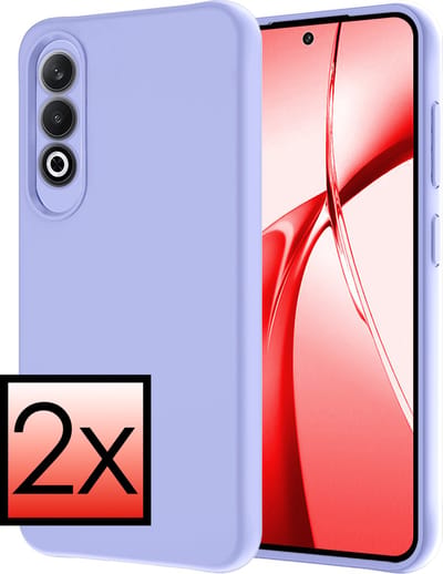 Hoesje - 2 Stuks - Geschikt voor OnePlus Nord CE4 - Sterk & Shockproof - Case Siliconen - Back Cover - Telefoon Hoes - Lichtblauw