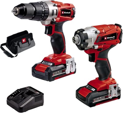 Combi Boor Slagschroef - Accu Gereedschap Set - Klus Klussen - Borstelloze Motor - 18 Volt - rood