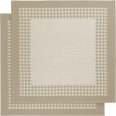 De Witte Lietaer Theedoek Pied de Poule, Moonlight - 2 stuks - 65 x 65 cm - Katoen
