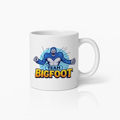 Team Bigfoot Mok – 330ml Grappige Sasquatch Koffiemok – Uniek Cadeau voor Cryptid Fans, Avonturiers & Mytheliefhebbers