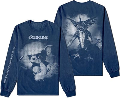 Gremlins - Graphic Longsleeve shirt - S - Blauw