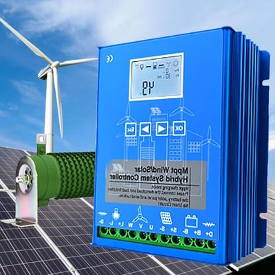 Wind Solar Turbine Laadregelaar 2000W Wind Solar Turbine Generator Controller met dumpbelasting, 12V / 24V / 48V Automatische controller voor thuis, boot, straatverlichting,24V