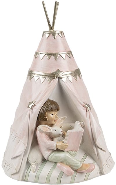 Clayre & Eef Spaarpot 13x13x19 cm Roze Kunststof