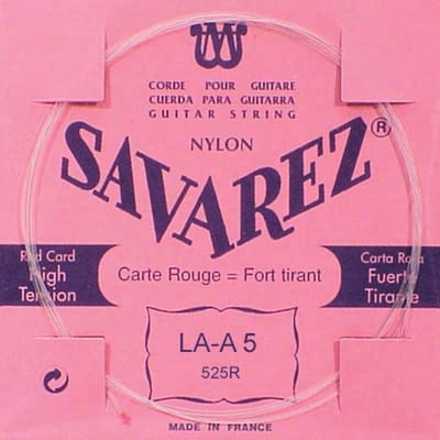 Savarez 525-R A-5 snaar, silverplated nylon (rouge), from 520-R set, hard tension