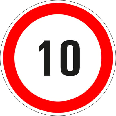 10 sticker - zelfklevende folie 50 mm - 10 stuks per kaart