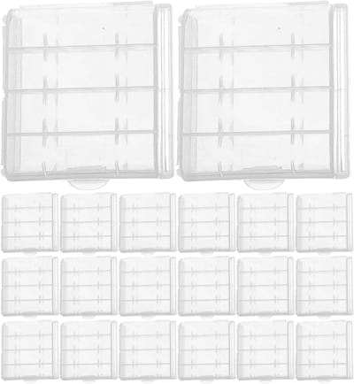 Batterij Opberger - Batterij Box - Batterijen Sorteren - Transparant Ontwerp - 20 Stuks - Helder