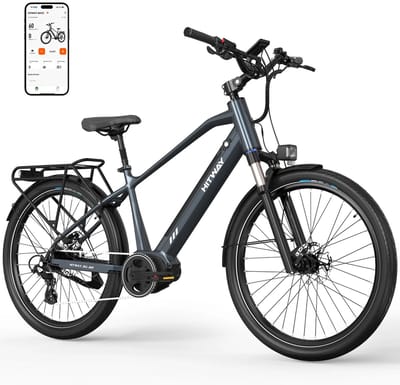 Elektrische Fiets Hitway BK33 - E-Bike met 250W Middenmotor - 26*2.35 Inch City Commuter EBike