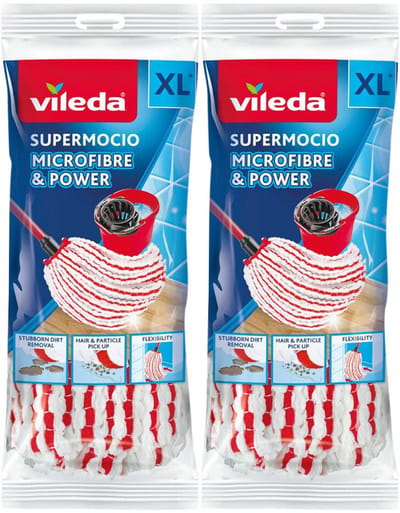 Vileda Super Mocio Microvezel & Power Navulling - 2 x - Voordeelverpakking