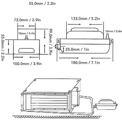 Automatische condensaatverwijderingspomp voor HVAC - 6,6 voet hefvermogen, veiligheidsschakelaar en 0,63 qt watertank