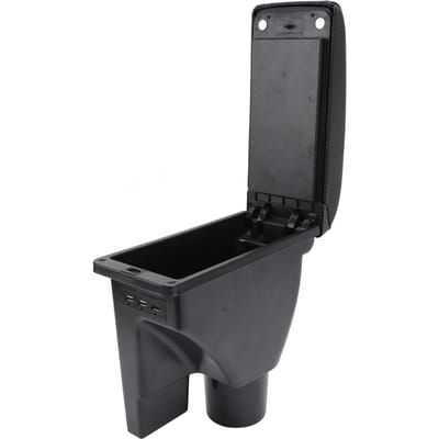 Boîte Accoudoir Console Centrale 3 Ports USB Soulage la Fatigue du Bras Remplacement pour Hyundai Getz black